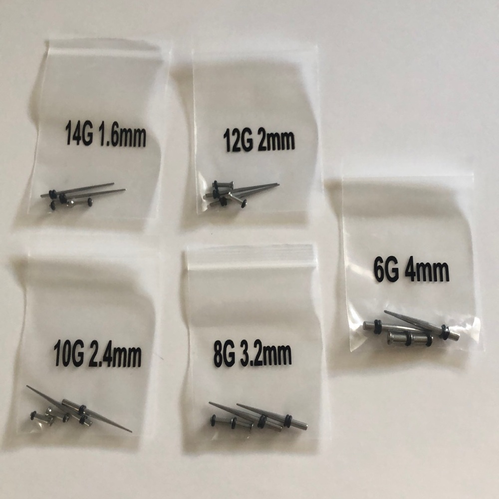 Various sized Tapers and Tunnels for Gauges/Ear stretching